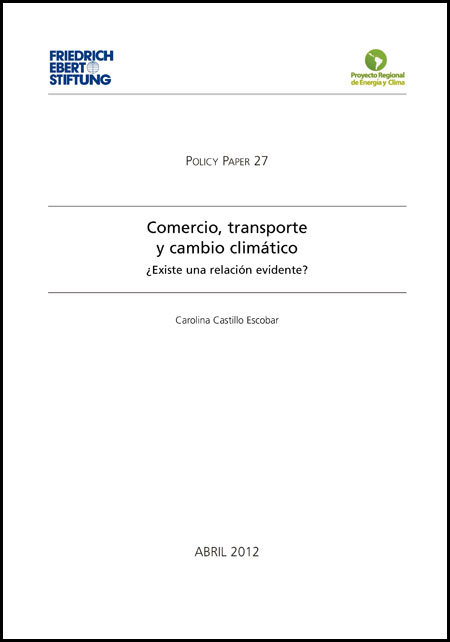 Castillo Escobar, Carolina <br>Comercio, transporte y cambio climático: ¿existe una relación evidente?<br/>Quito: abr. 2012. 54 p. 