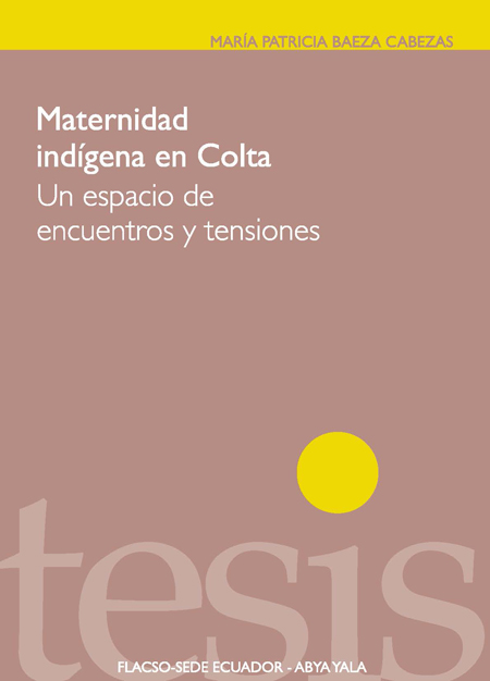 Baeza Cabezas, María Patricia <br>Maternidad indígena en Colta: un espacio de encuentros y tensiones<br/>Quito: FLACSO Ecuador : Abya-Yala. 2011. 143 páginas 