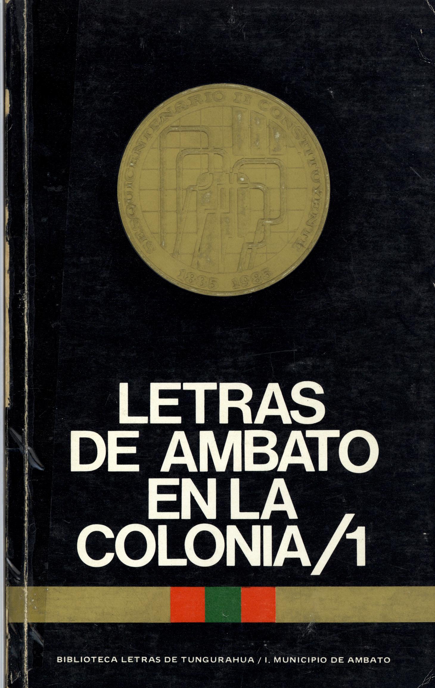 Letras de Ambato en la colonia