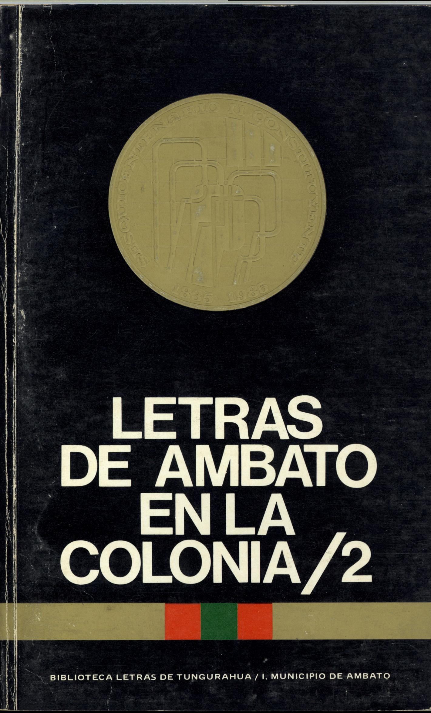 Letras de Ambato en la colonia